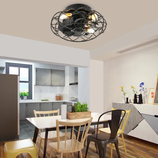 Intelligent Remote Control: LED Fan Light with Dimming and Wind Speed