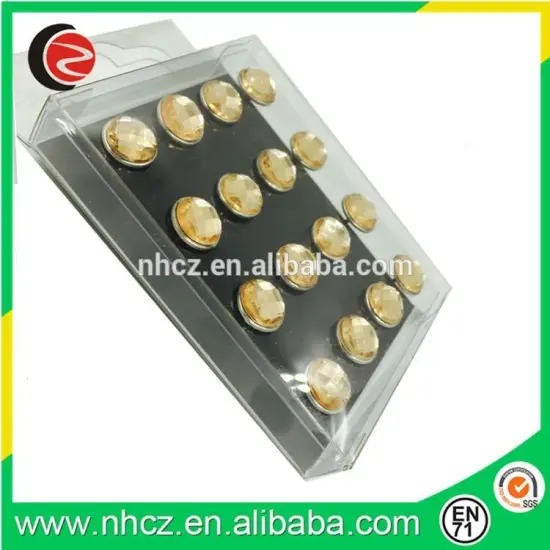 Yellow Acrylic Diamond Push Pin Set