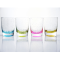 round whisky glasses water glass with bubbles