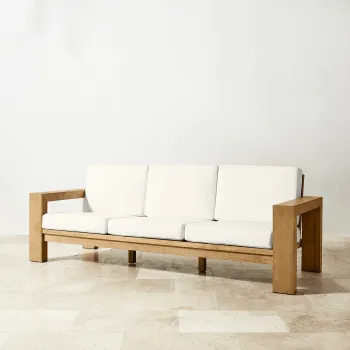 Teak Wood Living Area Sofa Set
