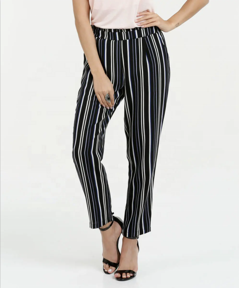 Elastic On the Waist Casual Pants Trouser