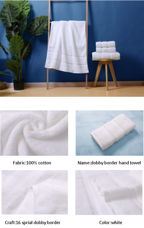 Luxury Cotton White Dobby Towel Set