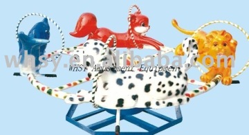 Amusement equipment kiddy rides turntable-4seats turn plate without power