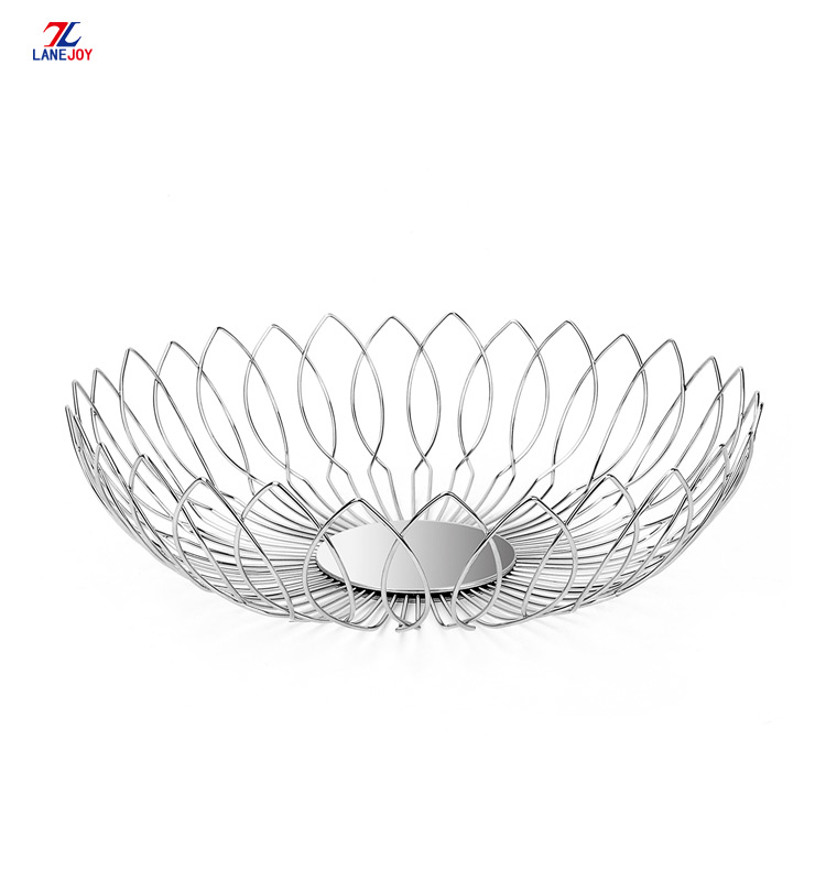 Stainless Steel Metal Wire Kitchen Fruit Storage Basket