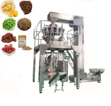 Automatic Vertical FFS Back Seal Gusset Bag Packing Machine for Crackers and Chips with Multihead Weigher