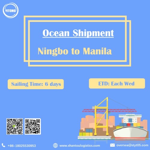 Envío oceánico de Ningbo a Manila