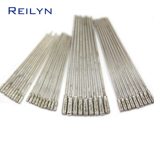 Reilyn Emergy Diamond Grinding Burr Jade Drilling Bits Stone Pearl Drilling Tips For Hanging Mill Dremel Rotary Tools xx002