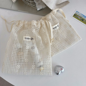 Portable Fashion Reusable Custom Canvas Cosmetic Storage Bag