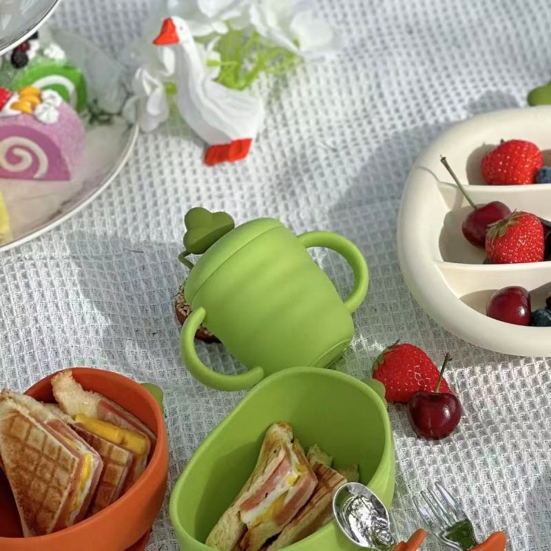 Vibrant Kids Tableware with Vegetable Designs