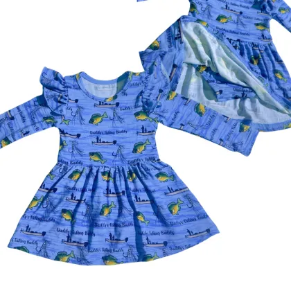 KERUI Children's Summer Princess Dress - Long Sleeve A-Line Baby Girls' Clothing