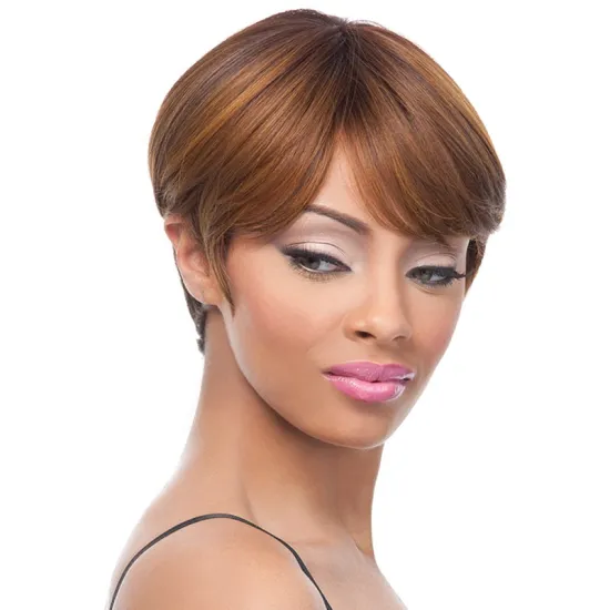 Fashion Short Bob hair Synthetic wigs Silky straight brown Color Artificial Hair For black Women
