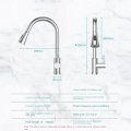 Robinet de cuisine à chaud à chaud en acier inoxydable