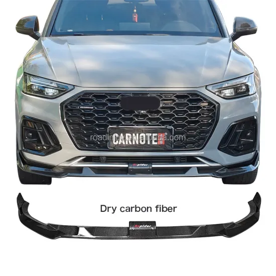 2021-2024 Audi Q5 Front Lip Kit - Carbon Fiber RSQ5 Style Bumper Diffuser Spoiler Upgrade