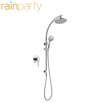 Bathroom Shower Set Round Rainfall Brass Body Chrome