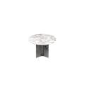 Elegante mesa de comedor de mármol ovalado