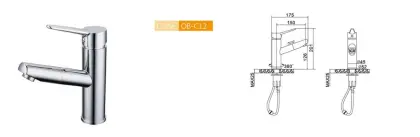 Luxury design cupc standard fittings american basin mixer