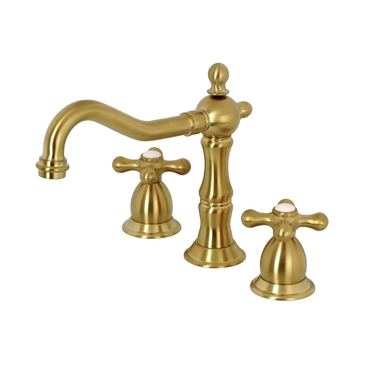 High End Brass Gold Bathroom Fixtures Sink Faucet