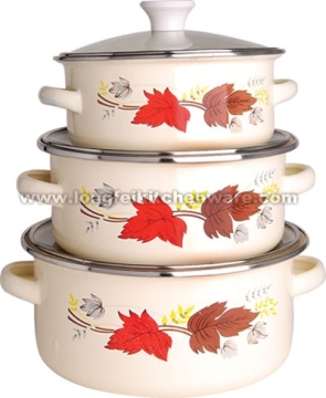 671DG enamel casserole with glass cover