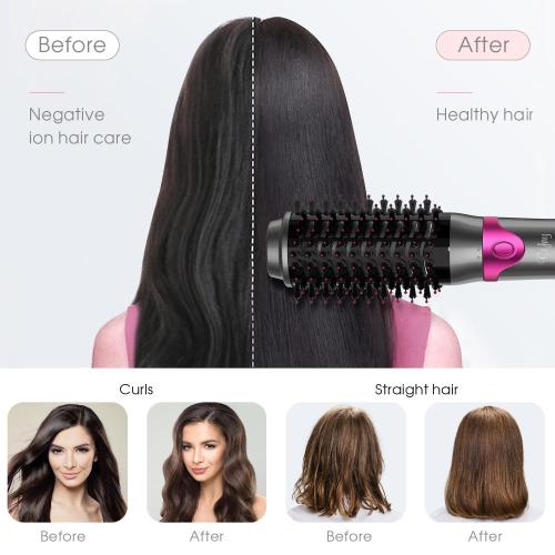 Hot Air Brush Hair Dryer Flat Iron