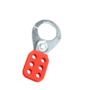 BOZZYS Loto Hasp Lockout Devices - Red Engineering Plastic Nylon PA, 6-Hole Molding, Galvanized Rustproof Surface