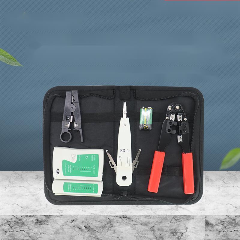 Network Toolkit Professional Set Rj45 Ethernet Cable Crimping Pliers Network Tester Toolkit Set