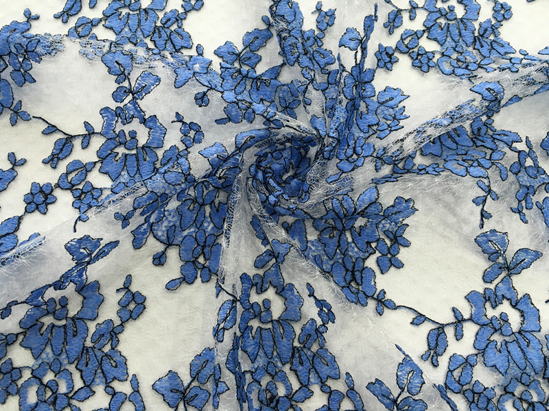 Poly Frenc Lace Mesh Embroidery Fabric