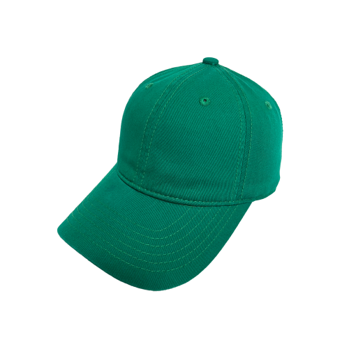 Однотонная шапка Kelly Green из неструктурированного хлопка для взрослых