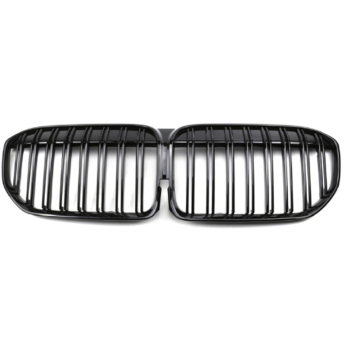 7 Series G11 Gloss Black Double Line Kidney Front Grille for BMW