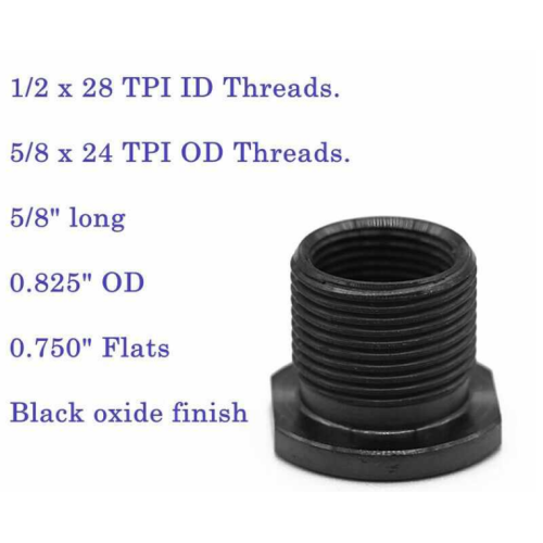 Black aluminum 1/2x28 ID thread oil joint adapter