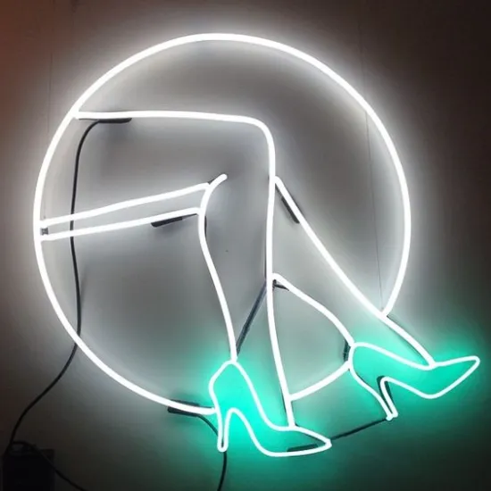 high heel neon signs led