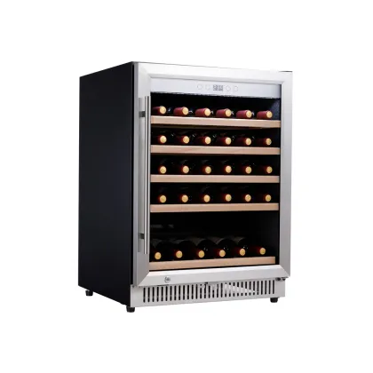 Compressor cooling single zone undercounter wine cooler