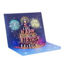 Születésnapi torta 3D pop-up kártya zenével