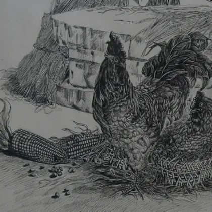 Office decoration pen hanging picture