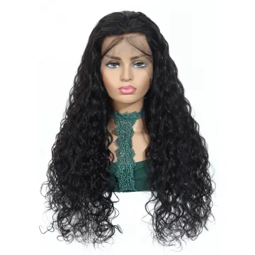 Natural Water Wave Human Hair 13X4 Lace Wig Pre Plucked Wet And Wavy Brazilian Remy Cuticle Aligned Human Hair Lace Front Wig