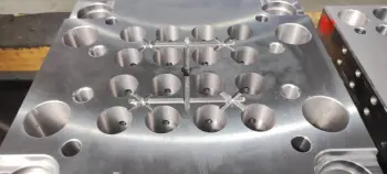 Round hole mold base processing