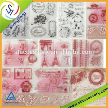 Transparent cling stamp digital stamps for card making