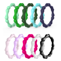 10PCS Skin Safe Silicone Wedding Ring for Women