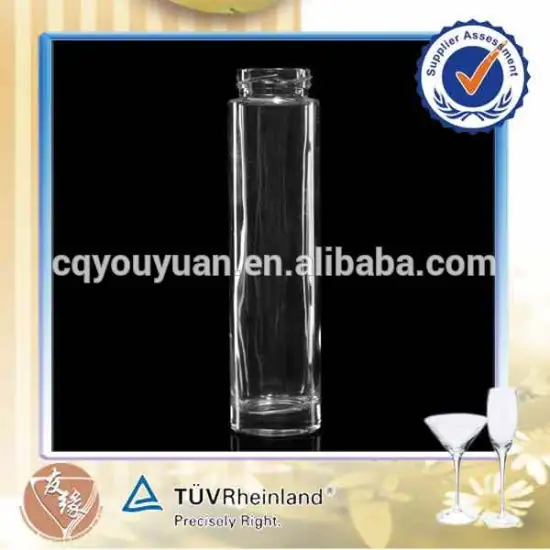 Bulk wholesale special design cheap wide neck 300 ml spirits glass bottle filling