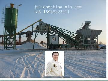 Mobile concrete mixing  plant