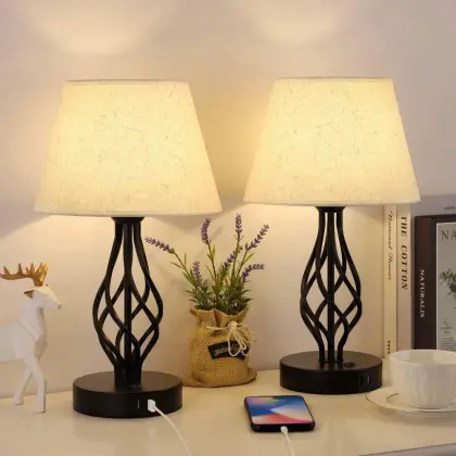 Modern Wrought Iron Bed Side Lamp