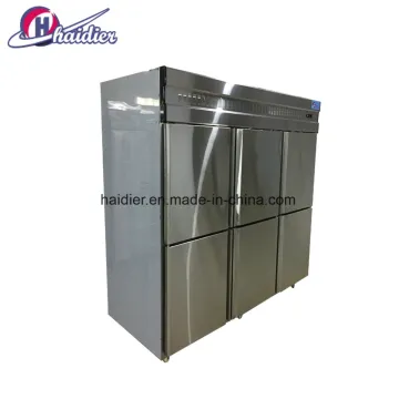 6 Doors High Quality Electric Commercial Stainless Steel Refrigerator Freezer