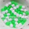 6*12 MM Half Hole Capsule Shape Loose Resin Beads