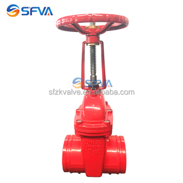 Search Engine Title: Ductile Iron Resilient Seat OSY Rising Stem Grooved End Gate Valve