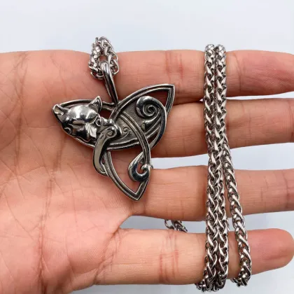2024 Hot Sale Stainless Steel Nordic Viking Freya Pendant Necklace Gift for Women