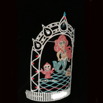 Sirena verano mar concurso Rhinestone tiara corona