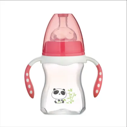 Two-color design PP baby bottle custom logo 240ml