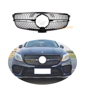 Black Chrome Silver Diamond Front Bumper Grille για Mercedes-Benz GLE Class X292/C292 Coupe 2016-2018