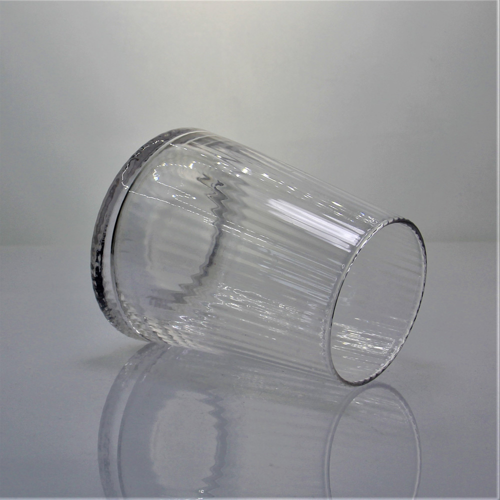 Round Ribbed Whiskey Shot Glass