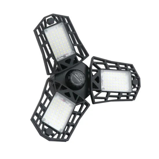 60W Deformable LED Garage Light with 3 Panel Ceiling Light