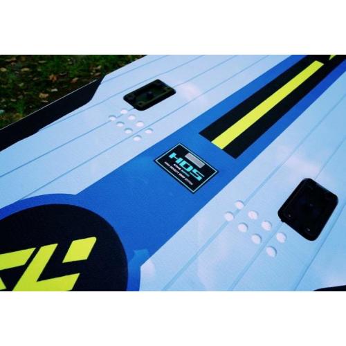 Wide inflatable paddle board racing board